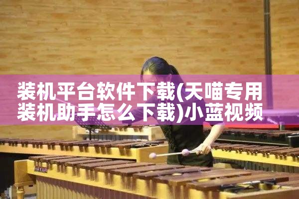 装机平台软件下载|小蓝视频