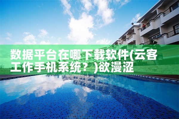 数据平台在哪下载软件|欲漫涩