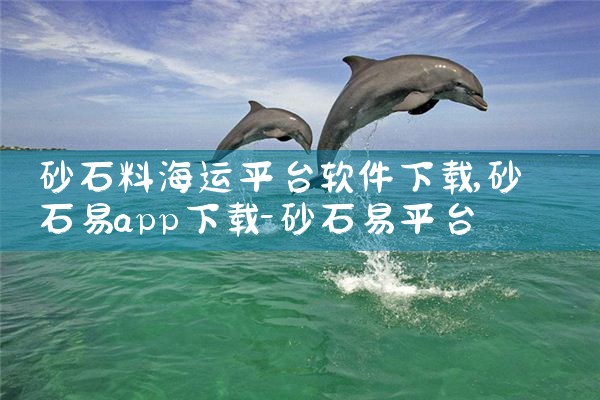 砂石料海运平台软件下载|糖心Vlog